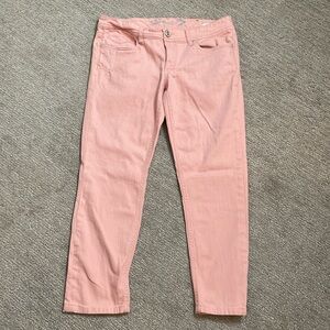 Seven7 Skinny Cropped Denim Jeans12 Salmon Pink Ankle Women's Casual Crop